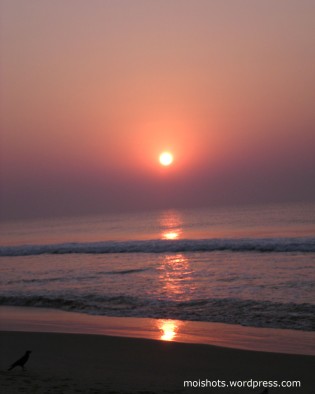 sunrise at Puri beach